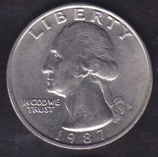 Amerika Çeyrek Dolar 1987 P