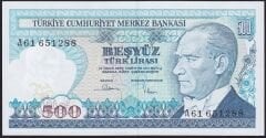 7.Emisyon 1.Tertip 500 Lira A61 651288 Çil