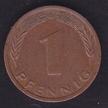 Almanya 1 Pfennig 1973 D