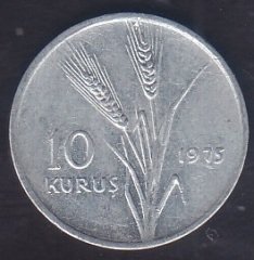 1975 YILI 10 KURUŞ eski para koleksiyon