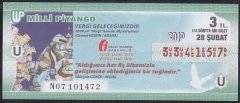 2010 28 ŞUBAT ÇEYREK BİLET - U SERİSİ