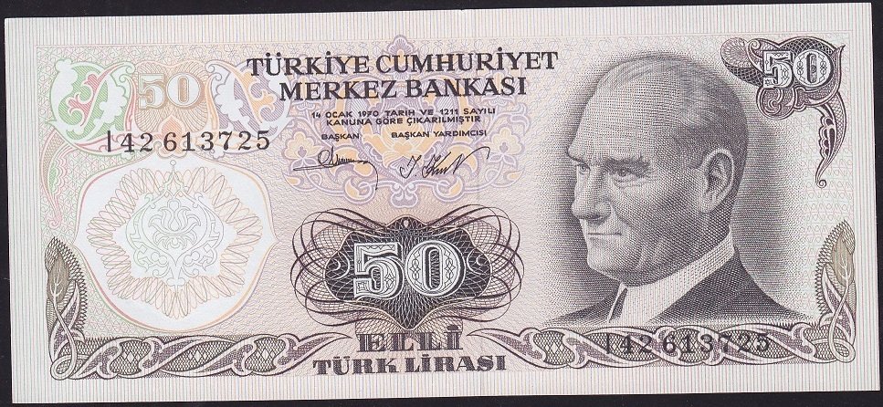 6.Emisyon 2.Tertip 50 Lira I42 613725 Çilaltı