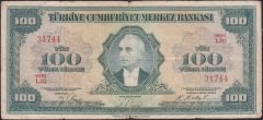 4.Emisyon 100 Lira L20 31744 Temiz +