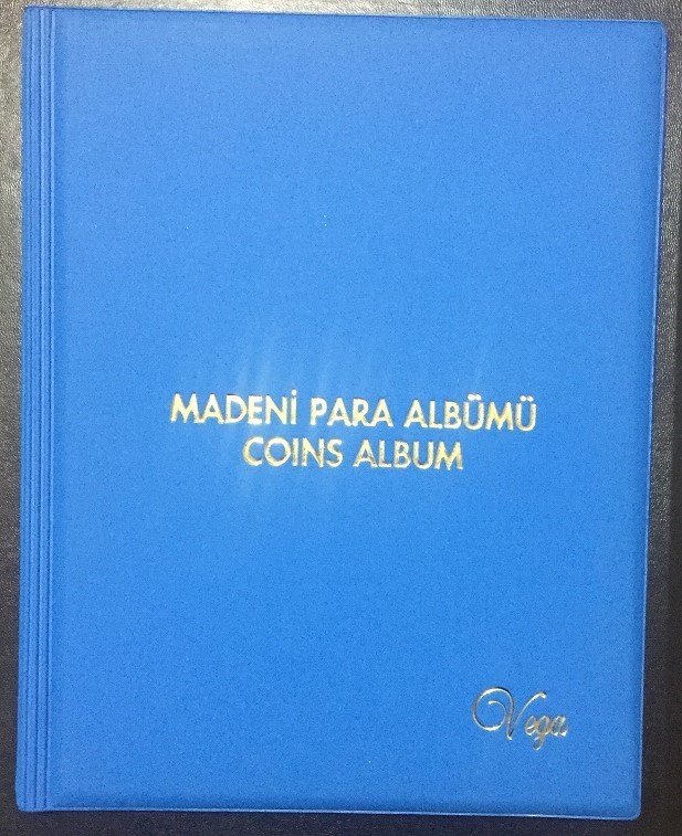 VEGA MADENİ PARA ALBÜM ( MAVİ ) 200 ADET KAPAMA KAPASİTELİ eski kağıt para fiyatları