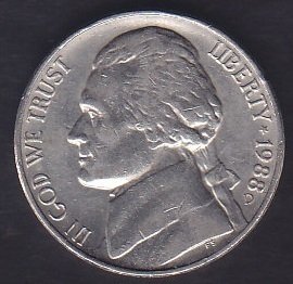 AMERİKA 5 CENT 1988 D