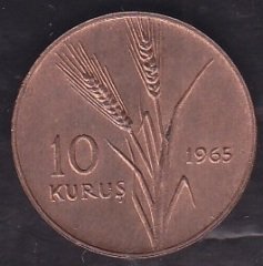 1965 YILI 10 KURUŞ ÇİLALTI ÇİL