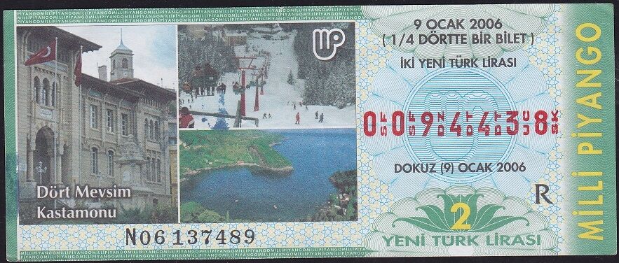 2006 9 Ocak Çeyrek Bilet - R Serisi