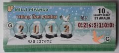 2012 31 ARALIK ÇEYREK BİLET - DESTE (71 ADET)