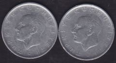 1960 Yılı 1 Lira (Ters Düz Takım)