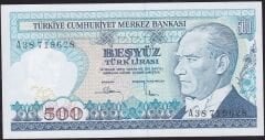 7.Emisyon 1.Tertip 500 Lira A38 719628 Çilaltı Çil