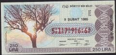 1985 9 Şubat Çeyrek Bilet - E Serisi