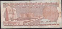 6.Emisyon 1.Tertip 20 Lira A44 357233 Çok Temiz
