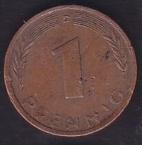 Almanya 1 Pfennig 1974 D