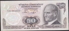6.Emisyon 2.Tertip 50 Lira I40 565863 Çok Çok Temiz+