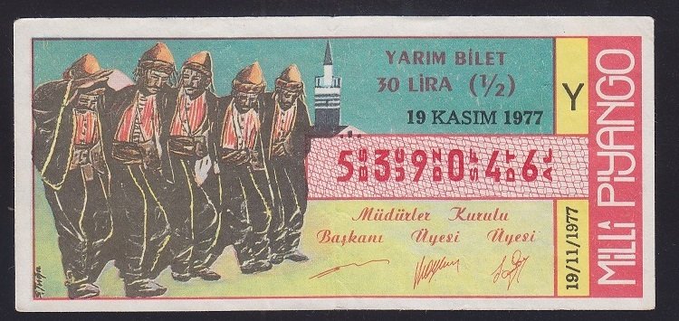 1977 19 KASIM YARIM BİLET