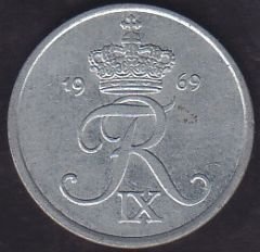 Danimarka 2 Öre 1969