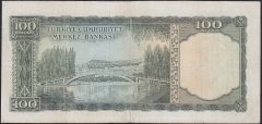 5.EMİSYON 6.TERTİP 100 LİRA G45 057410 ÇOK TEMİZ ( İŞLEMLİ )