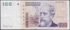 Arjantin 100 Pesos 2010-2013 Çok Temiz + Pick357a.4