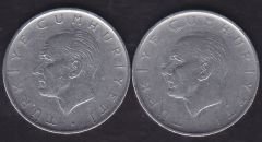 1962 Yılı 1 Lira (Ters Düz Takım)