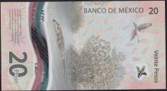 Meksika 20 Pesos 2021 Çil Pick 132 Polimer