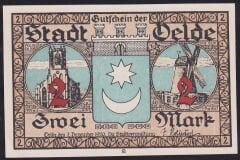 Almanya 2 Mark Notgeld 1920 Çil Filigranlı