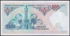 7.Emisyon 1.Tertip 500 Lira A25 827741 Çok Çok Temiz+
