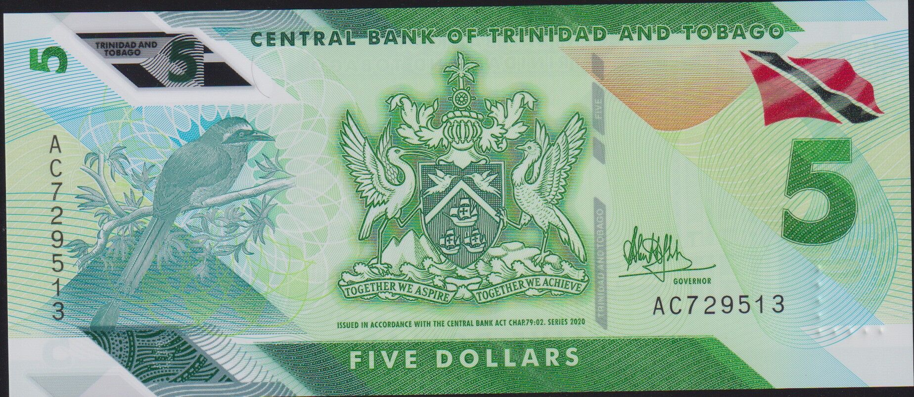 Trinidad Tobago 5 Dolar 2020 Çil Pick 61 Polimer