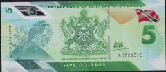 Trinidad Tobago 5 Dolar 2020 Çil Pick 61 Polimer