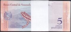 Venezuela 5 Bolivar 2018 Çil Deste (100 Adet)
