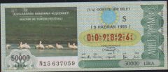 1995 9 Haziran Çeyrek Bilet - S Serisi