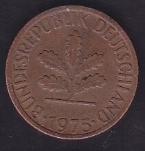 Almanya 1 Pfennig 1975 G
