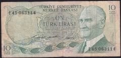 6.Emisyon 1.Tertip 10 Lira E45 063114 Çok Temiz