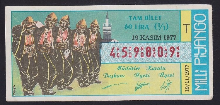 1977 19 KASIM TAM BİLET