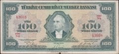 4.Emisyon100 Lira N4 43668 Çok Temiz