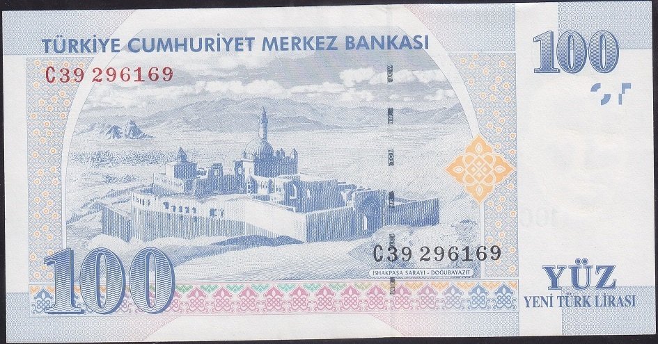 8.Emisyon 100 YTL C39 296169 Çilaltı