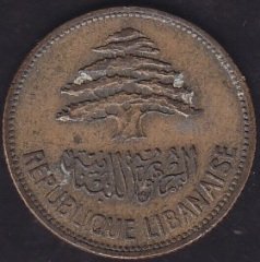 Lübnan 25 Piastre 1961