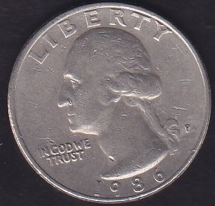 AMERİKA ÇEYREK DOLAR 1986 P