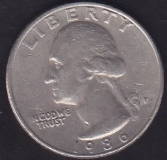 AMERİKA ÇEYREK DOLAR 1986 P
