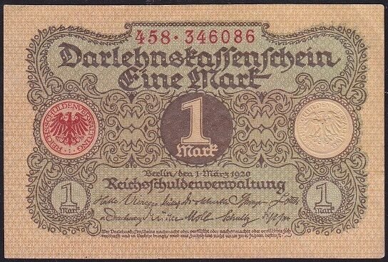 Almanya 1 Mark 1920 Çilaltı