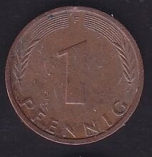 Almanya 1 Pfennig 1975 F