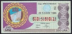 1985 29 KASIM ÇEYREK BİLET N SERİSİ