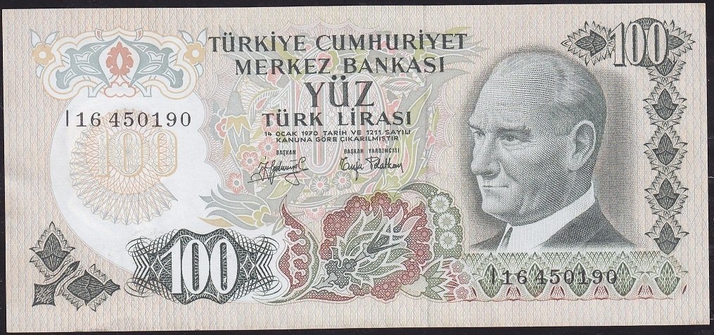 6.Emisyon 2.Tertip 100 Lira I16 450190 Çilaltı Çil