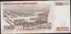7.Emisyon 5 000 000 Lira F51 768116 Çok Temiz+