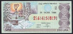 1986 29 OCAK ÇEYREK BİLET N SERİSİ