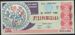 1986 29 Mart Yarım Bilet - Y Serisi
