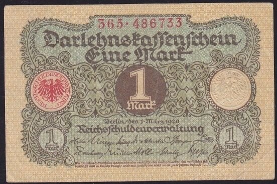 Almanya 1 Mark 1920 Ççt Çilaltı
