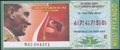 2007 29 Ekim Çeyrek Bilet - R Serisi