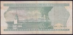 6.Emisyon 1.Tertip 10 Lira E43 433032 Çok Temiz