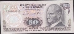 6.Emisyon 1.Tertip 50 Lira I36 584113 Çilaltı Çil