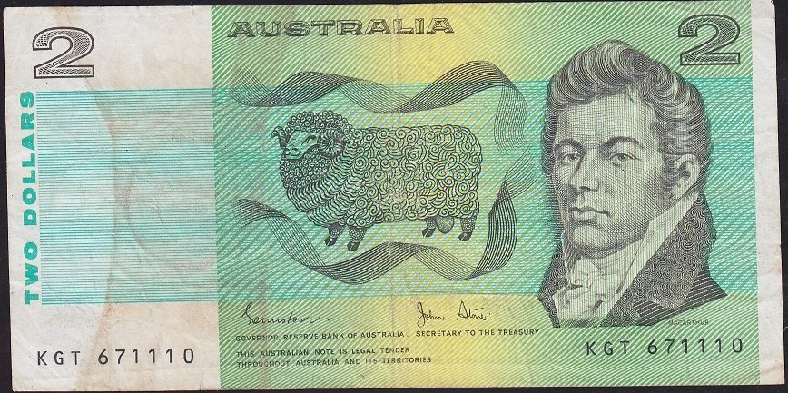 Avustralya 2 Dolar 1974-1985 Çok Temiz Pick 43d